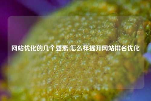 网站优化的几个要素 怎么样提升网站排名优化